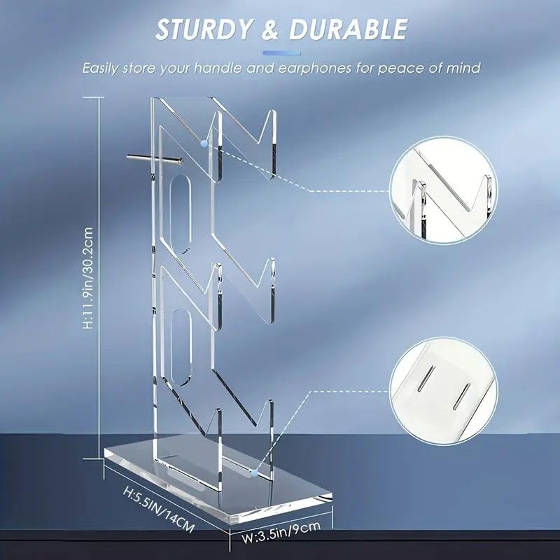 Controller Stand 3 Tiers, Universal Controller Holder Headphone Stand, Headset Holder, Acrylic Controller Display Stand Compatible with Xbox, PS5, PS4, Nintendo Switch - Ideal Desk Mount for Gamers - size: 3 Tiers