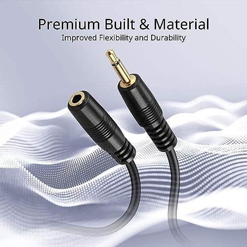 TNP 3.5mm Mono Extension Cable (10 FT) - 12V Trigger Cable, IR Infrared Sensor Receiver Extension Extender, 3.5mm 1/8" TS Monaural Mini Mono Audio Plug Jack Connector Male to Female Cable Wire Cord - size: 10FT