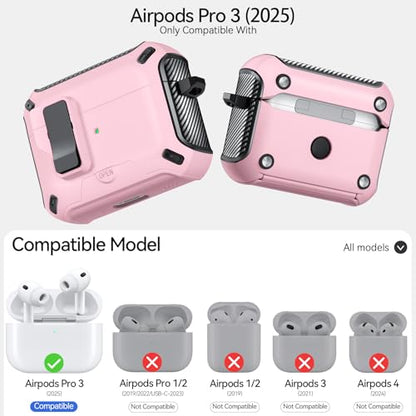for AirPods Pro 3 Case Safety Lock (Pink) - color: W-pink