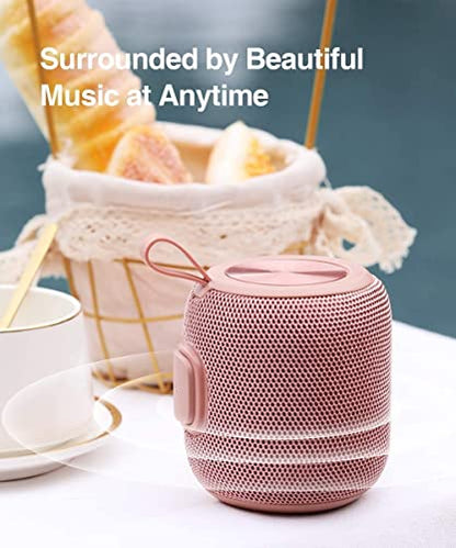 Bluetooth Speakers Portable Wireless Waterproof IPX7 Bluetooth 5.0 Dual Pairing Mini Shower Speaker, 24H Playtime Stereo Surround Sound, for Outdoor Travel, Pool