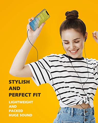 PALOVUE Lightning Headphones Earphones MFi Certified with Microphone | Compatible with iPhone 14 13 12 11 Pro Max X XS Max XR 8 Plus 7 Plus SweetFlow Black - color: Black