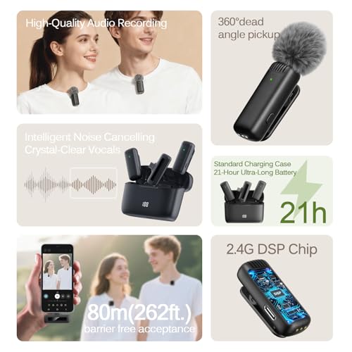 Labstandard Wireless Lavalier Lapel Microphone for iPhone, iPad, mini Video Recording Mic for Interview Video Podcast Vlog YouTube & Livestream, Noise Reduction, Plug & Play (J13 Pro) - style: J13 Pro