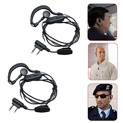 BAOFENG Two Way Radio Earpiece Ham Radio K Port Headset | Walkie Talkie Headphone for UV-5R Mini BF-F8HP PRO 5RM DM32 UV32 GM21 UV-5G Plus K5PLUS AR-152 UV-17R BF-888S GM-15PRO UV-S9 Plus Etc (2Pack)