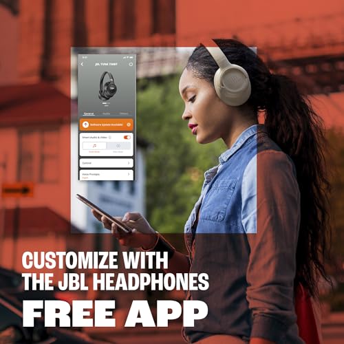 JBL Tune 730BT - Wireless Over-Ear Headphones - Beige | JBL Pure Bass Sound, Customize your sound with the JBL Headphones App, 2 beamforming mics for perfect calls - color: Beige