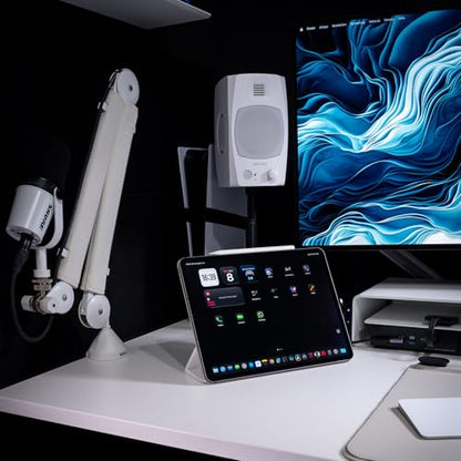ADAM Audio D3V Active Desktop Studio Monitor Speakers - White | USB-C, D-ART Tweeter, 3.5in Woofer, 240W, 45Hz-23kHz, 97dB SPL, Balanced TRS, Headphone Out - style: D3V White