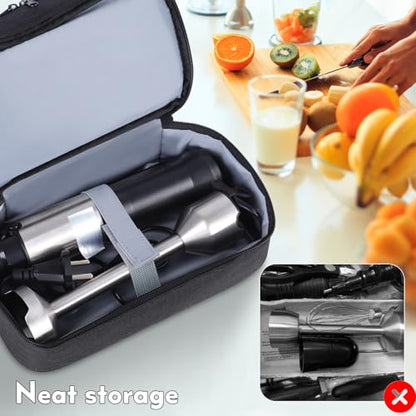 Hand Blender Storage Bag,Double-layer Hand Mixer Carrying Case for Kitchen