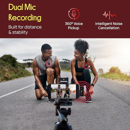 Pyle Wireless Lavalier Microphone System | Noise-Canceling Clip-On Mic with Magnetic Mount, 8H Battery, Charging Case, Windscreens | USB-C Plug & Play for Vlogging, Interviews, Streaming & Podcasts - style: USB-C