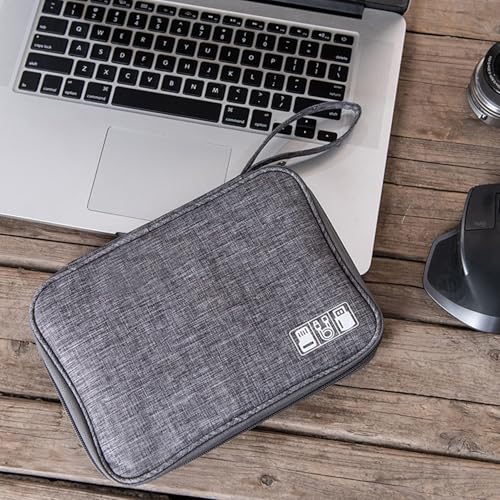 Organizer Case Small Electronic Devices USB Charger Accessories Mouse Phone Cable SD Power Bank Earphone - color: Medium-Deep Blue