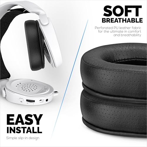 Brainwavz Replacement Earpads for SteelSeries Arctis 1, 3, 5, 7, 9X, Pro & Prime Headset, Memory Foam & PU Leather (Black) - color: Black