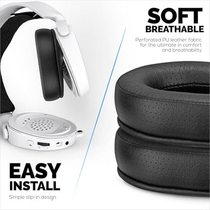 Brainwavz Replacement Earpads for SteelSeries Arctis 1, 3, 5, 7, 9X, Pro & Prime Headset, Memory Foam & PU Leather (Black) - color: Black