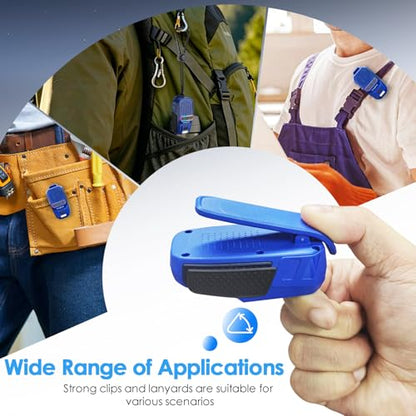 Wearable Bluetooth Speaker, Clip-On Portable Speaker with Built-in Mics Hands-Free Music and Calls for Hiking/Biking, portable bluetooth speakers with LED Light, 15H Battery Life Speakers(Blue)