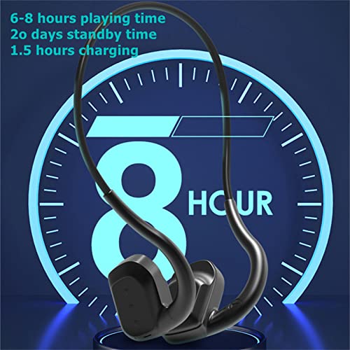 Bone Conduction Wireless Bluetooth Headset IPX8 Waterproof Swimming Headset Outdoor Fitness 32GB Memory MP3 Player (Grey) - color: Grey
