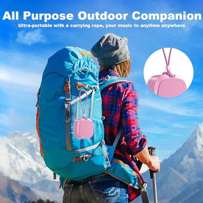 Bluetooth Speaker Portable Media Players Clear Loud Stereo Sound Deep Bass Wireless Speaker With Lights TWS IPX5 Waterproof Small Speakers Long Playtime for Home/Party/Outdoor/Beach Electronic Gadgets - color: Pink