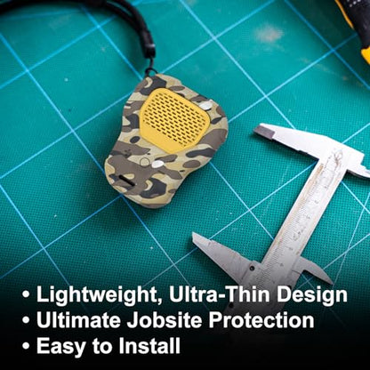 CYBERGUYS Silicone Case for DEWALT Wearable Bluetooth Speaker, Desert Camo | Durable Shock-Proof Non-Slip Protective Cover for DEWALT Mini Speaker, Lanyard, Small Lightweight, Easy-to-Install Sleeve - color: Desert Camo