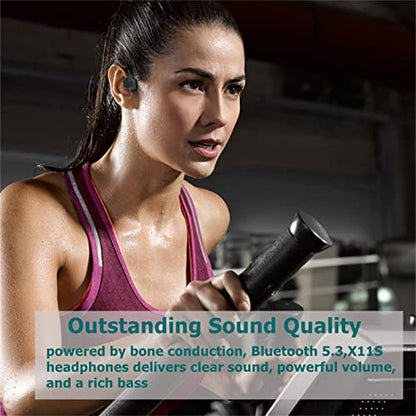 Bone Conduction Wireless Bluetooth Headset IPX8 Waterproof Swimming Headset Outdoor Fitness 32GB Memory MP3 Player (Grey) - color: Grey