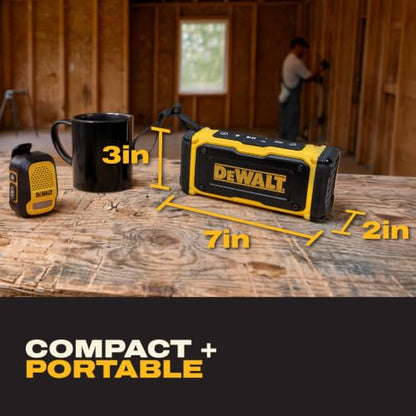 DEWALT Heavy Duty Magnetic ToughSound Pro Bluetooth Speaker – 22W | Jobsite Portable Speaker w/Built-in Magnets, IP67 Dust & Waterproof, 14H Runtime, Auracast Multi-Speaker Linking & EQ Modes