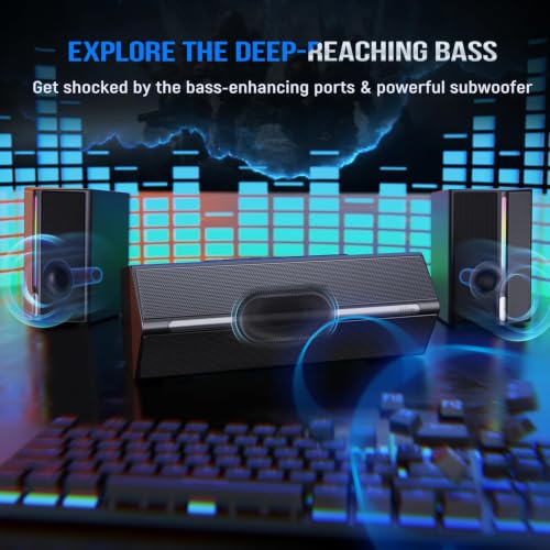 FIFINE AmpliGame A22 2.1 Gaming Computer Speakers with Subwoofer Bluetooth