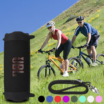 Silicone Cover Compatible with Flip 7 Portable Waterproof and Drop-Proof Speaker (Teal) - color: Teal, size: Flip 7