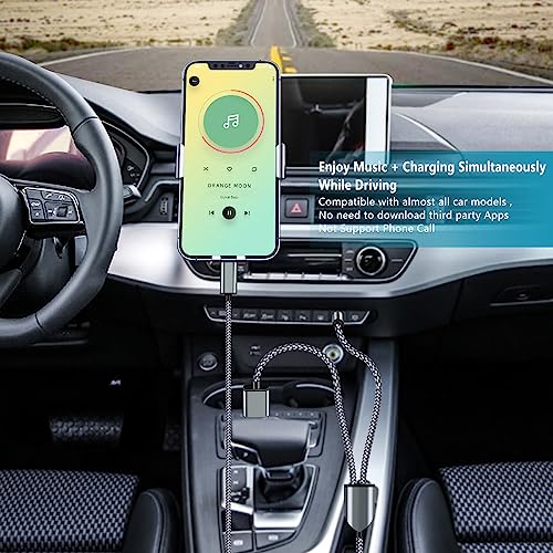 USB C to 3.5mm Aux Cable with Charger, 2 in 1 USB C to 3.5mm Car Stereo Aux Cable Headset Cable with PD 18W Charging Compatible with iPhone 17/16/16e/15 Pro Max/Air, Galaxy S25/S24/S23, Pixel 9/8/7/6 - color: Zebra