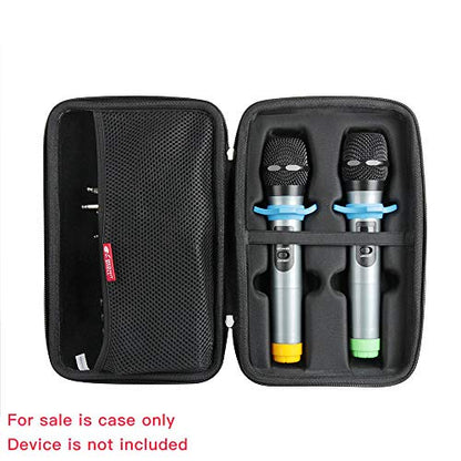 Hermitshell Hard Travel Case for Fifine UHF Dual Channel Wireless Handheld Microphone System-K036
