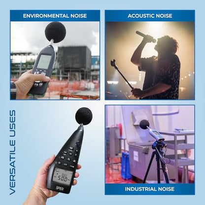 Sper Scientific Replacement Wind Screen for Sound Meter 840091 – Sound Neutral, Highly Porous Foam, Reduces Wind & Environmental Noise, Fits All Sper Scientific Digital Sound Meters - 2 pc