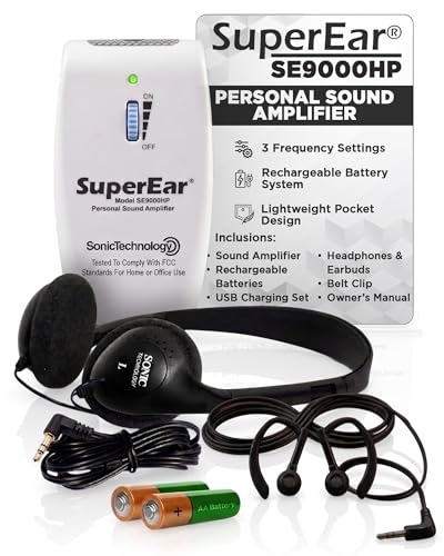 SuperEar SE9000HP - Hearing Amplifier, Sound Listening, Personal Headphones