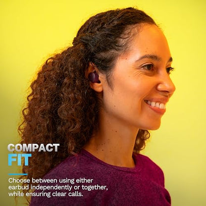 JLab Go Air Pop+ True Wireless Earbuds, in Ear Headphones, Bluetooth Earphones, 35H Playtime Ear Buds, Bluetooth Earbuds with Microphone, USB-C Charging Case, Dual Connect, EQ3 Sound, Violet | Wireless Earphones, IP55 True Wireless Earbuds with Microphone
