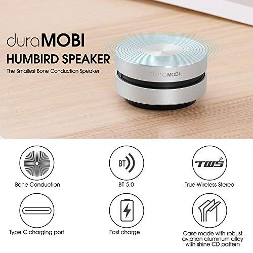 Wirelessly BT Mini Speaker Bone Conduction Wireless, Stereo Bass Sound Creative Portable Speaker Mini Size Music Player Built-in Mic Sound Box for Home,Outdoor,Travel - size: 1 pack