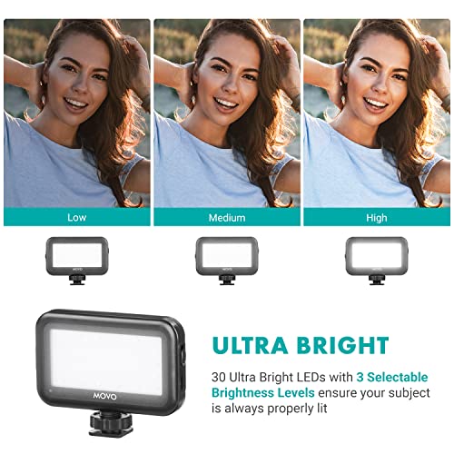 Movo USB-C Starter Kit for Content Creators - Smartphone Video Vlogging Kit for iPhone 15/16/17 and up - Includes USB-C Microphone, LED Video Light, Phone Holder, Grip, and Mini Tripod
