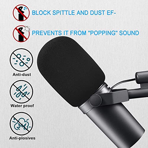 Microphone Cover for SM7B, Mic Cover Foam Microphone Windscreen Compatitable with SM7B Professional Mic Foam for SM7B Recording Condenser Microphones