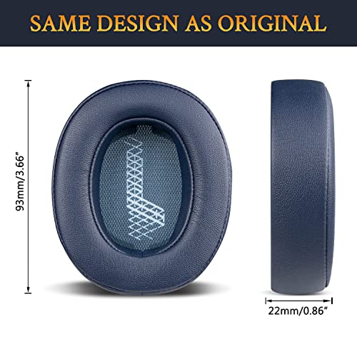 SOULWIT Professional Replacement Ear Pads for JBL Live 500BT/Live 500 BT Around-Ear Wireless Headphone, Earpads Cushions with Softer Protein Leather, Noise Isolation Foam - Navy Blue - color: Navy Blue