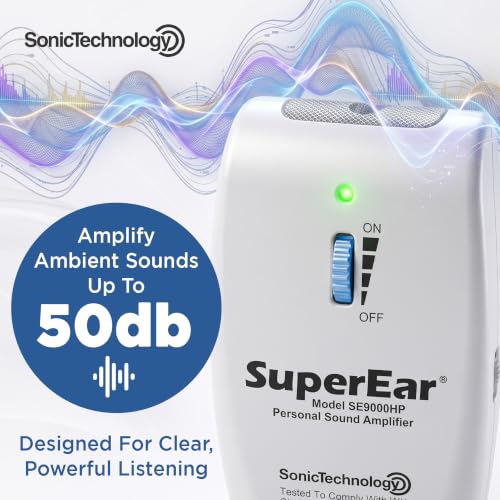 SuperEar SE9000HP - Hearing Amplifier, Sound Listening, Personal Headphones