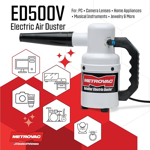 METROVAC DataVac ED-500V Variable Speed PC Electric Air Duster Made in USA