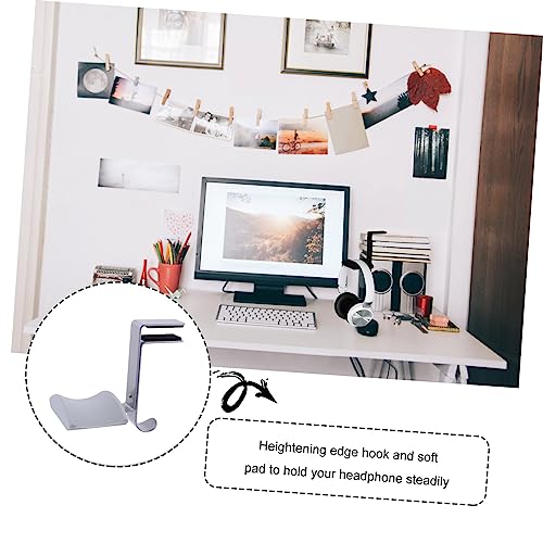 Adjustable Metal Headset Holder Desk Clip Hook Durable Headphone Hanger for Over Ear Headphones Space Saving Design Smooth Finish Sturdy Clamp Mount