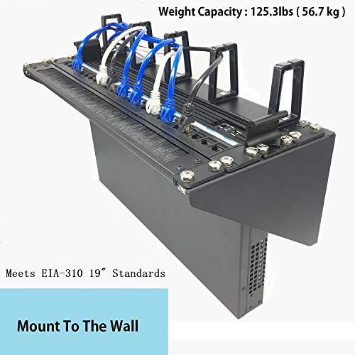 4U19 Inch Vertical Wall Mount Patch Panel Bracket Heavy Duty | 125 lbs Capacity Wall Mountable Server Rack (4U150)