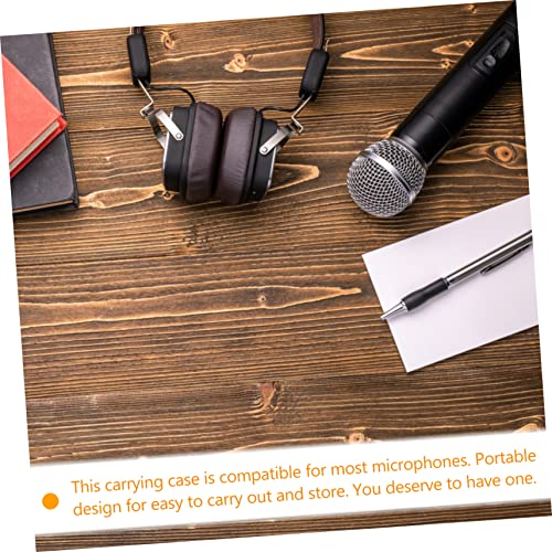 Toddmomy Portable Microphone Case Drop Resistant Storage Bag for Wired and Mics Small Large Capacity Padded Organizer for Digital Devices Mic Storage Pouch for Travel and Home Use