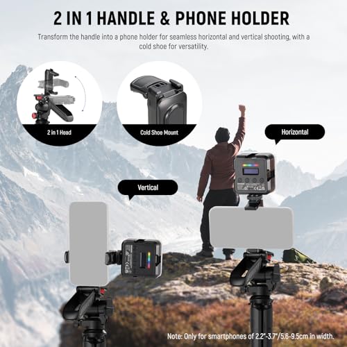 NEEWER Mini Flexible Tripod for iPhone & Camera with Remote/Handle/Phone Holder/Action Camera Adapter, Portable Pocket Desk Tripod for Travel Vlogging Compatible with iPhone GoPro Samsung, TP36 - style: T36