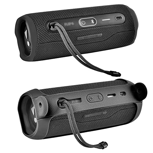 Comecase Silicone Case for JBL FLIP 6 Waterproof Portable Bluetooth Speaker - color: Black