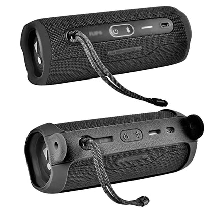 Comecase Silicone Case for JBL FLIP 6 Waterproof Portable Bluetooth Speaker - color: Black