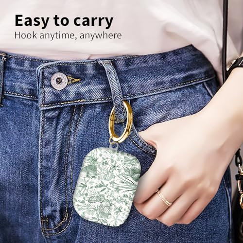 Compatible with Airpod pro 2nd/1st Generation Case Cover with Gold Round Keychain Cute Pattern Hard & Anti Slip Cover for Men Women & Girls（Funny Bunny） - color: Funny bunny