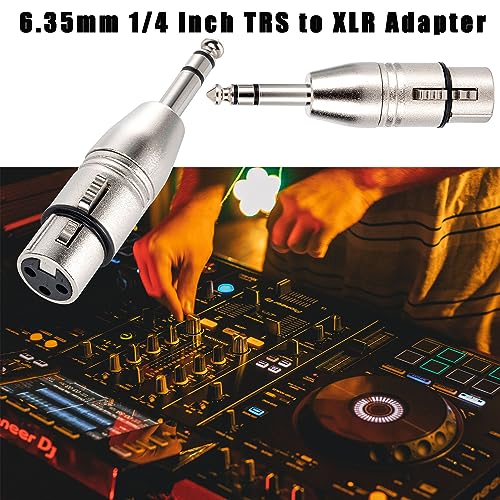 LanSenSu 4-Pack XLR Female to 1/4" TRS Adapter, Balanced Female XLR to Quarter Inch 6.35mm Male Adapters - style: XLR Female to 1/4" TRS Adapter
