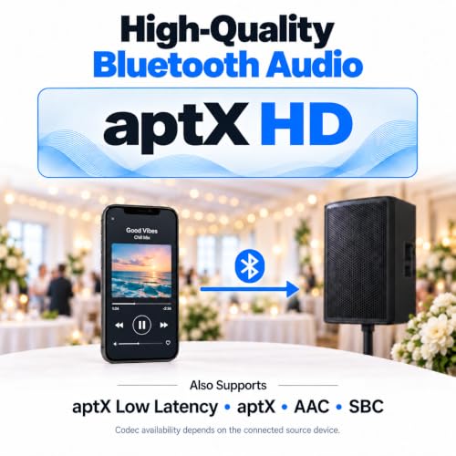 XLR Bluetooth Audio Receiver for Mixers, PA Speakers & DJ Systems