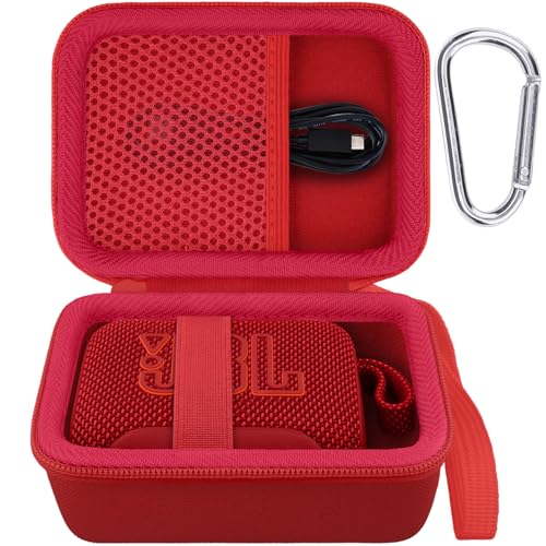 Hard Carrying Case for JBL Go 5 Ultra Portable Speaker, Red - color: Red Case