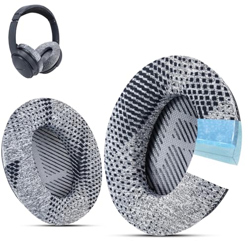 Instant-Chill Professional Bose Headphones Ear Pads, Fits Bose QuietComfort 35 ii /QC35 /QC25 /QC2 /QC15 /Ae2 /Ae2i /Ae2w /SoundTrue & SoundLink(Over-Ear), Cooling-Gel by Krone Kalpasmos – Grey Scrim - color: Cooling-Gel Grey