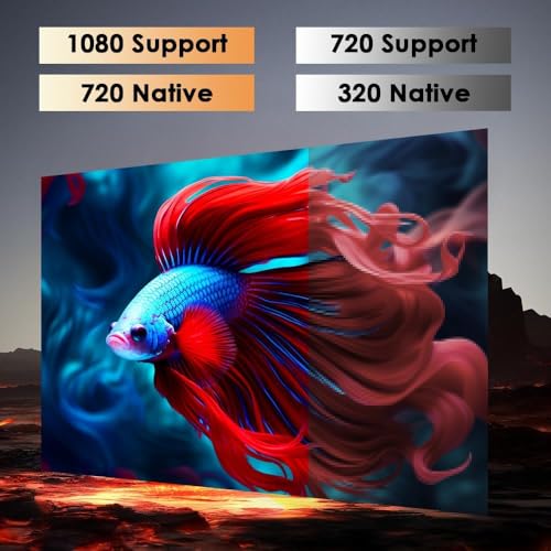 Mini Projector with WiFi and Bluetooth & Android 4K Protable Smart Projector Auto Vertical Keystone Compatible with HDMI/Smartphone/USB for Movie/Gaming - color: Rose gold