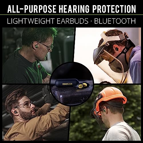 ISOtunes Free 2.0 Bluetooth Hearing Protection, OSHA Compliant Work Earbuds | No microphone for workplace compliance, true wireless Bluetooth, 25 dB NRR, 79 dB audio output