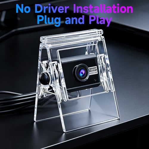 720P USB HD Webcam with Microphone， Web Camera for PC，with Auto White Balance for Video Calls, Live Streaming Gaming & Online Meetings ，USB Streaming Camera - color: Transparent
