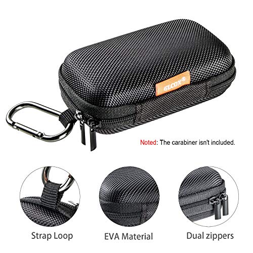Small Hard EVA Case, Portable Earbud Zipper Pouch with Mesh Pocket,Black | Universal Carrying Bag for Headset, Earphone, Flash Drive, Charging Cable, Key, Durable Exterior - color: Black