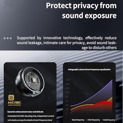 Bluetooth Headset,Open Ear Bluetooth Single Earpiece with Noise Canceling Mic,Wireless Earbud with LED Display, 48Hrs Playtime Hands-Free Earhook Headphone for Office Business Driving Sport(black)
