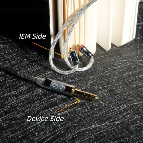 24-Core Silver-Plated IEM Cable with 4.4mm Balanced to MMCX - size: 4.4mm-MMCX
